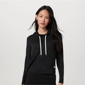 Women's Black Hoodie Top